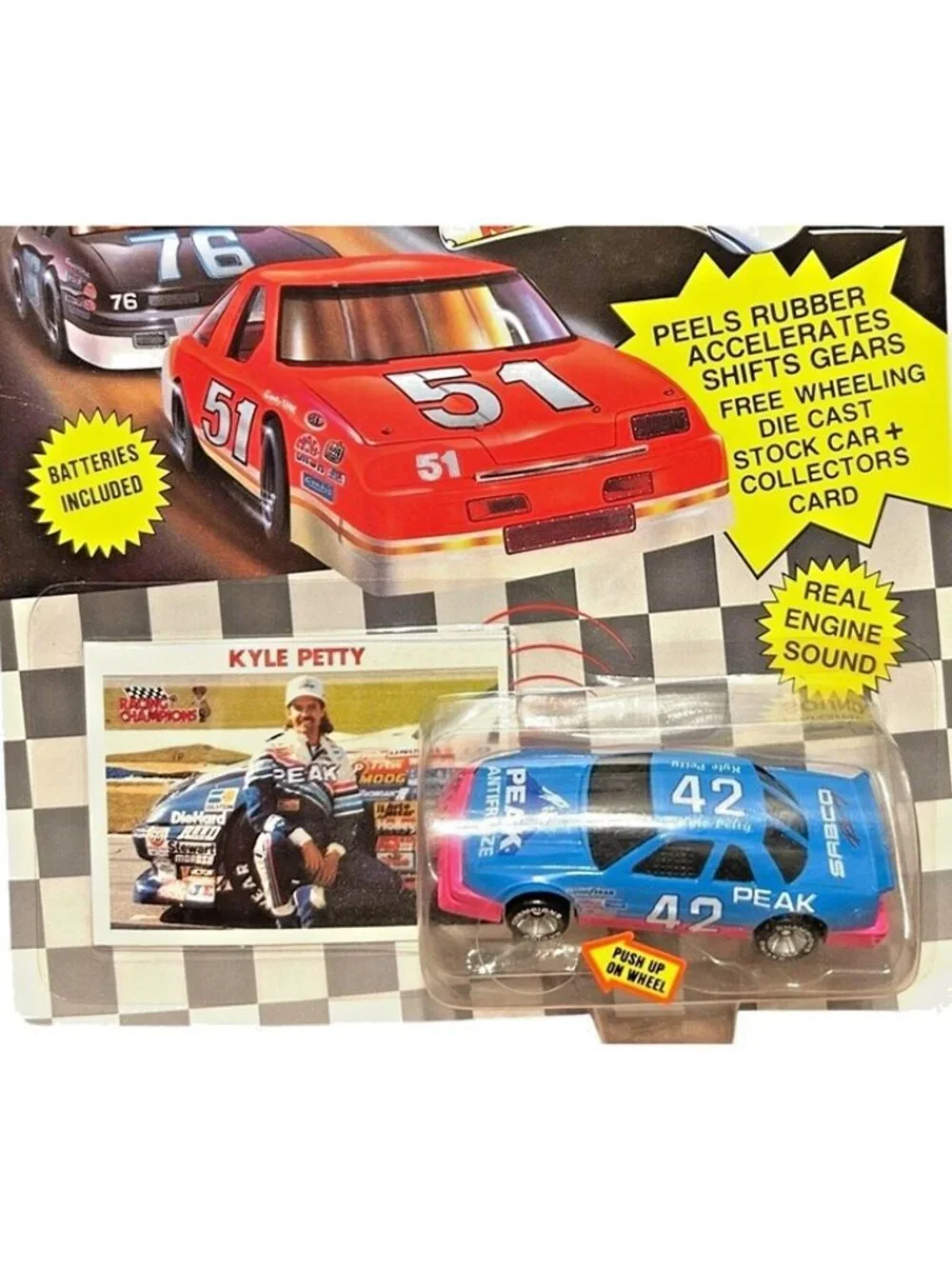 Vintage Die Cast Racing Champions Kyle Petty #42 NASCAR Roaring Racers Peak Car